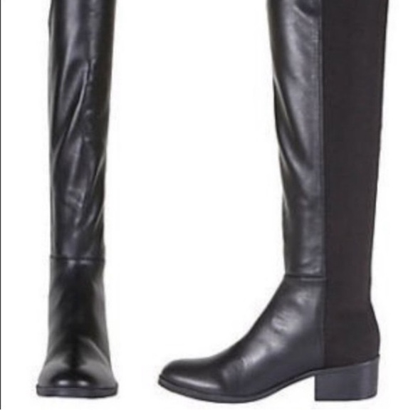 Steve Madden Haviland black leather over the knee boots - Picture 1 of 5